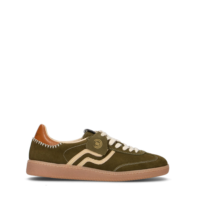 PRIMABASE Sneaker uomo verde in suede