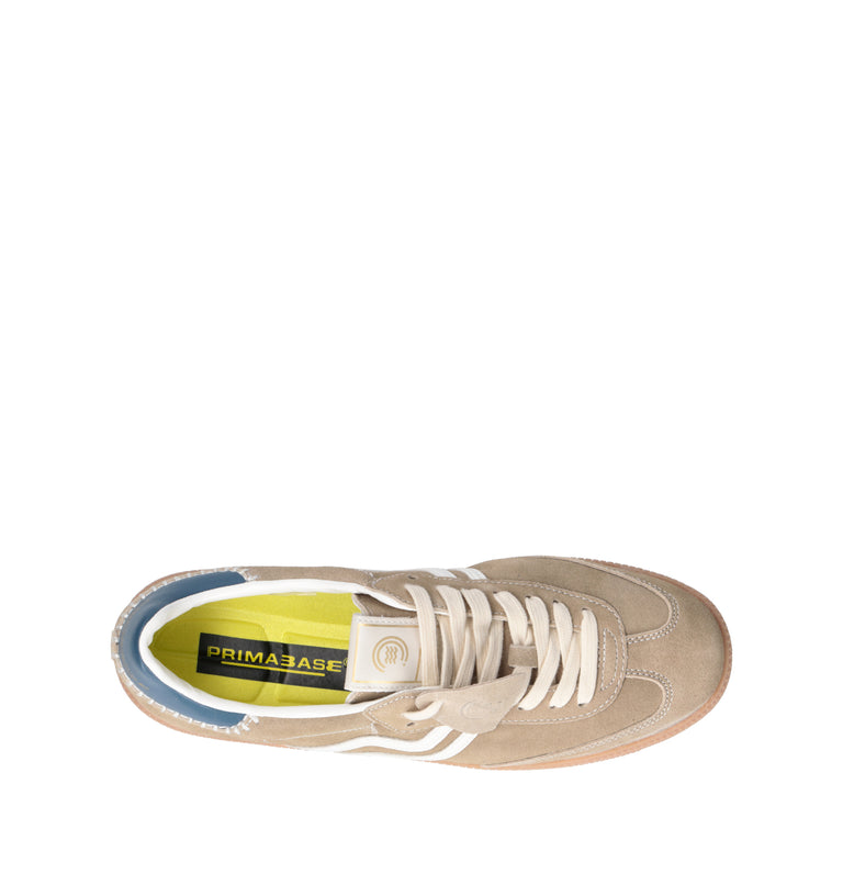 PRIMABASE Sneaker uomo beige in suede