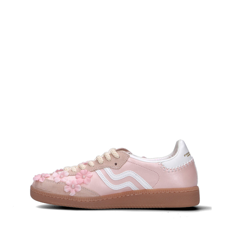 PRIMABASE Sneaker donna rosa in pelle