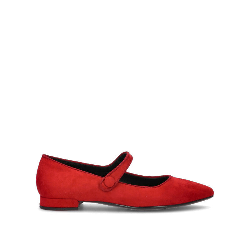 REBECCA VAN DICK Ballerina donna rossa in suede