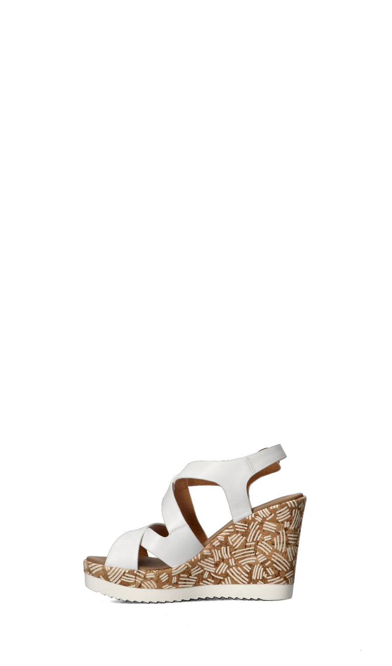ROBERTA GINEPRI Sandalo donna bianco/beige in pelle