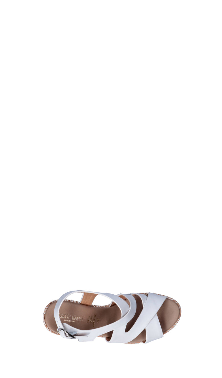 ROBERTA GINEPRI Sandalo donna bianco/beige in pelle