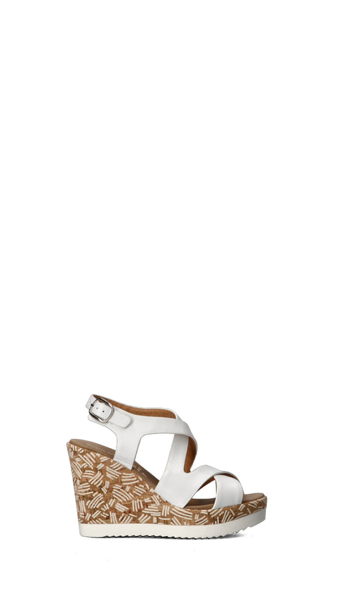 ROBERTA GINEPRI Sandalo donna bianco/beige in pelle
