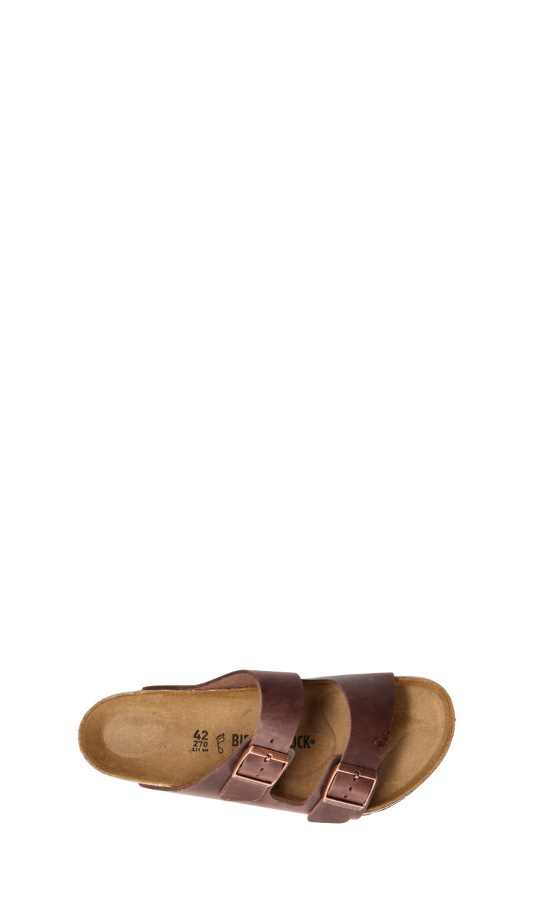 BIRKENSTOCK Ciabatta uomo marrone in pelle