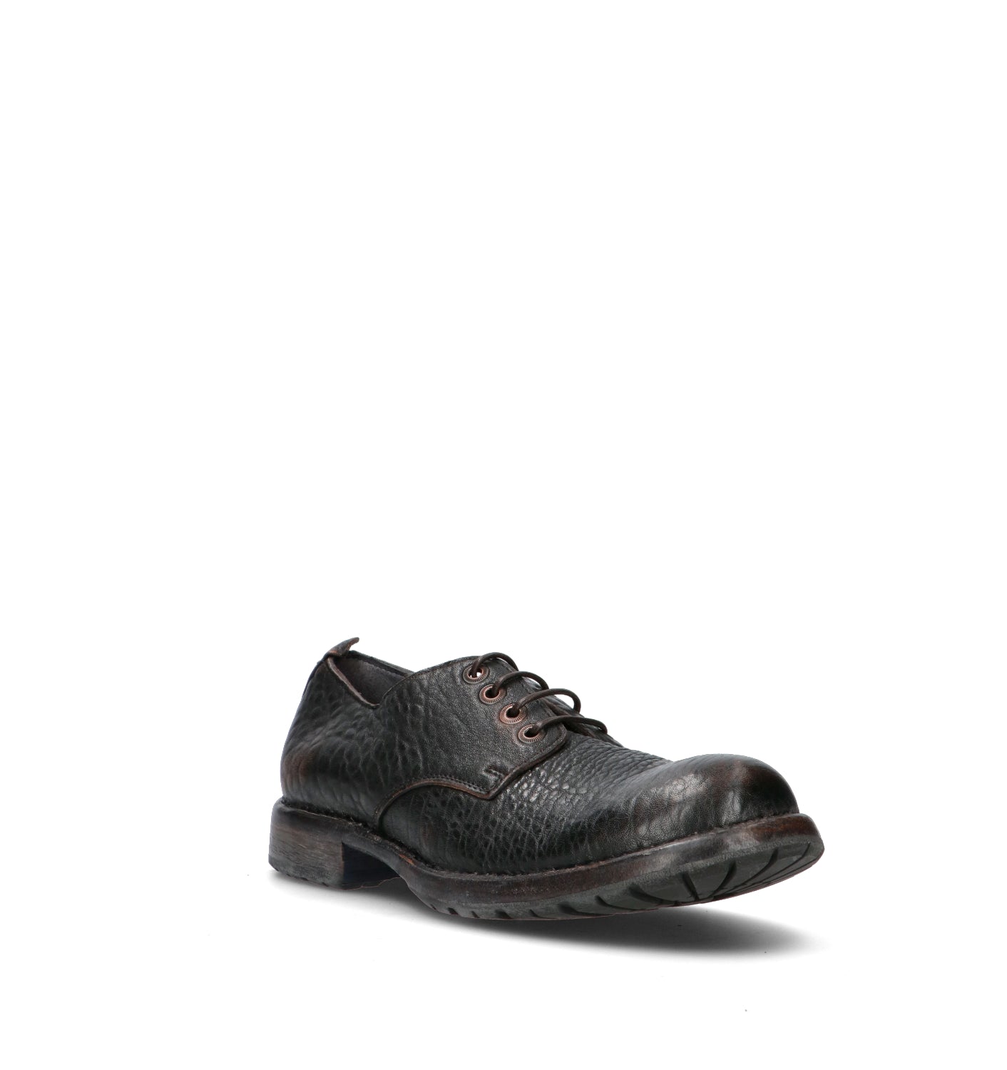 MOMA Stringata uomo sigaro nero in pelle