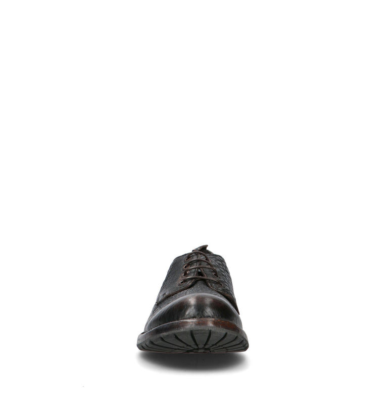 MOMA Stringata uomo sigaro nero in pelle