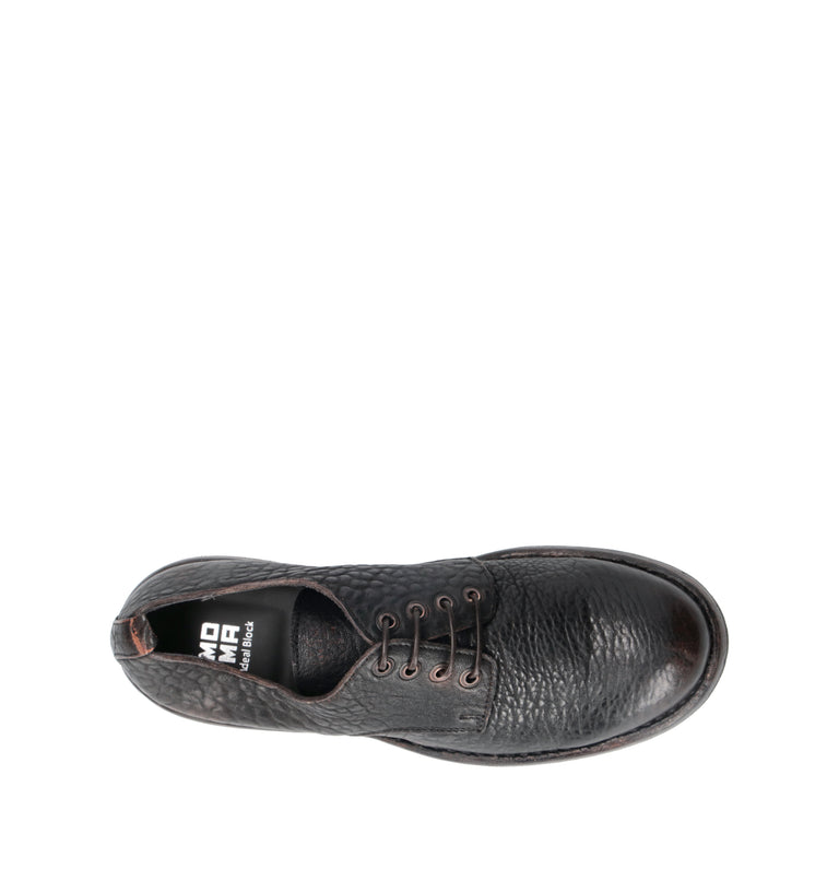 MOMA Stringata uomo sigaro nero in pelle