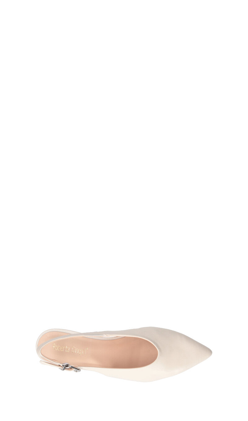 ROBERTA GINEPRI Slingback donna panna in pelle