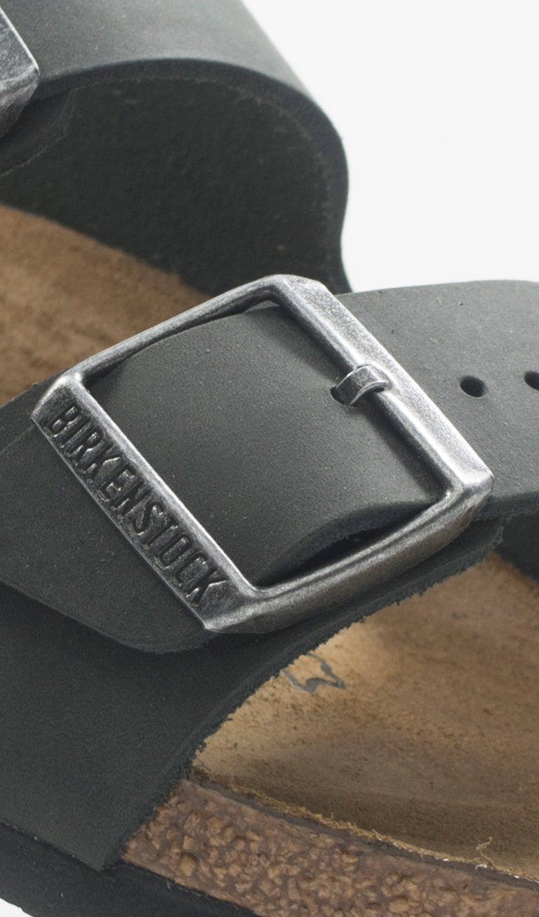 BIRKENSTOCK ARIZONA Ciabatta donna nera in pelle