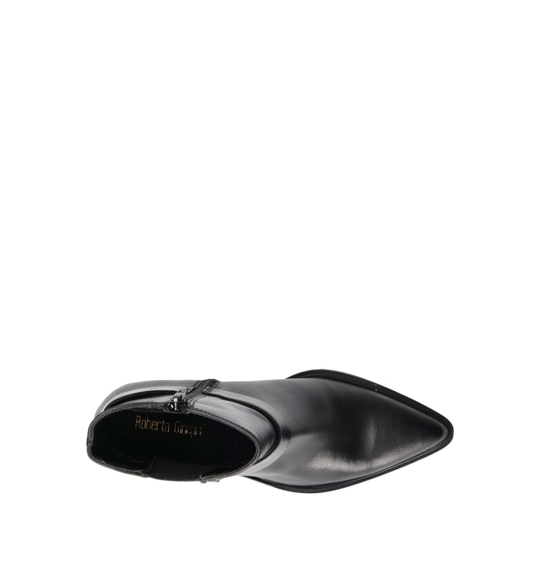 ROBERTA GINEPRI Tronchetto donna nero in pelle