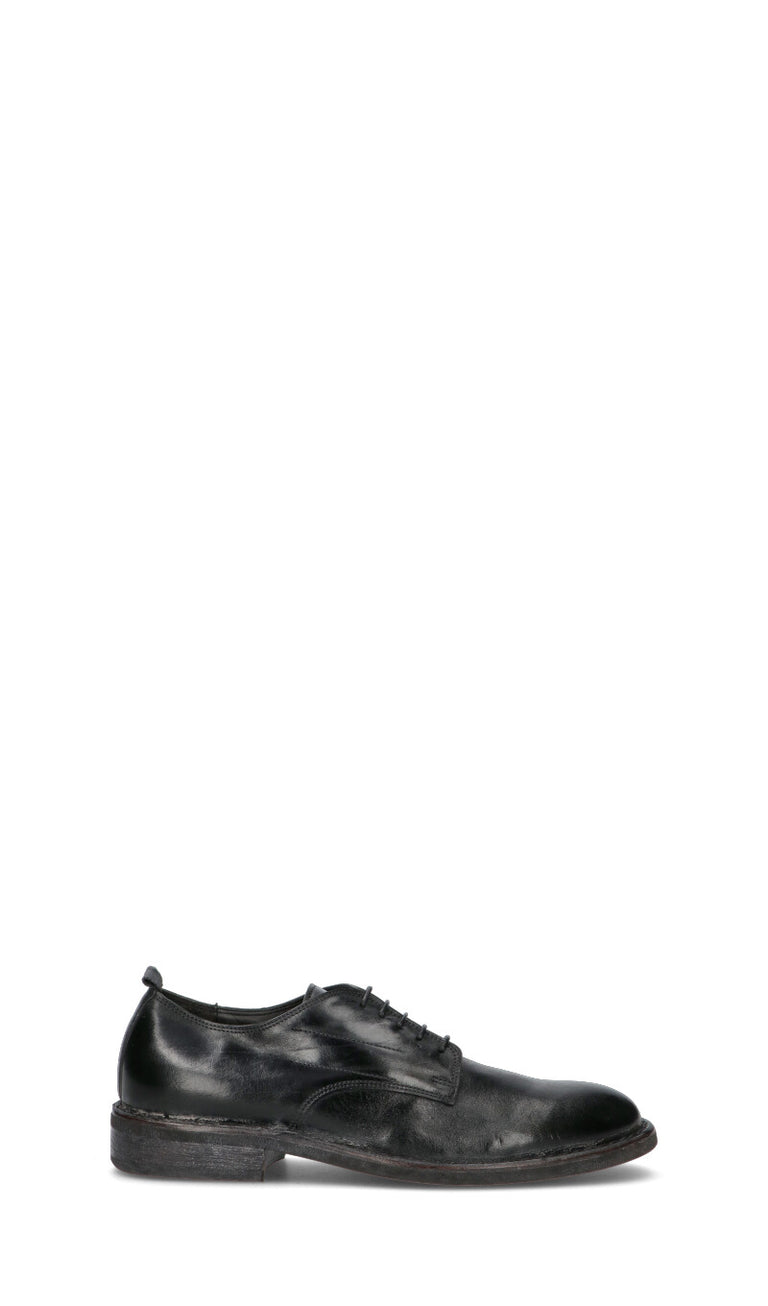 MOMA Stringata uomo nera in pelle