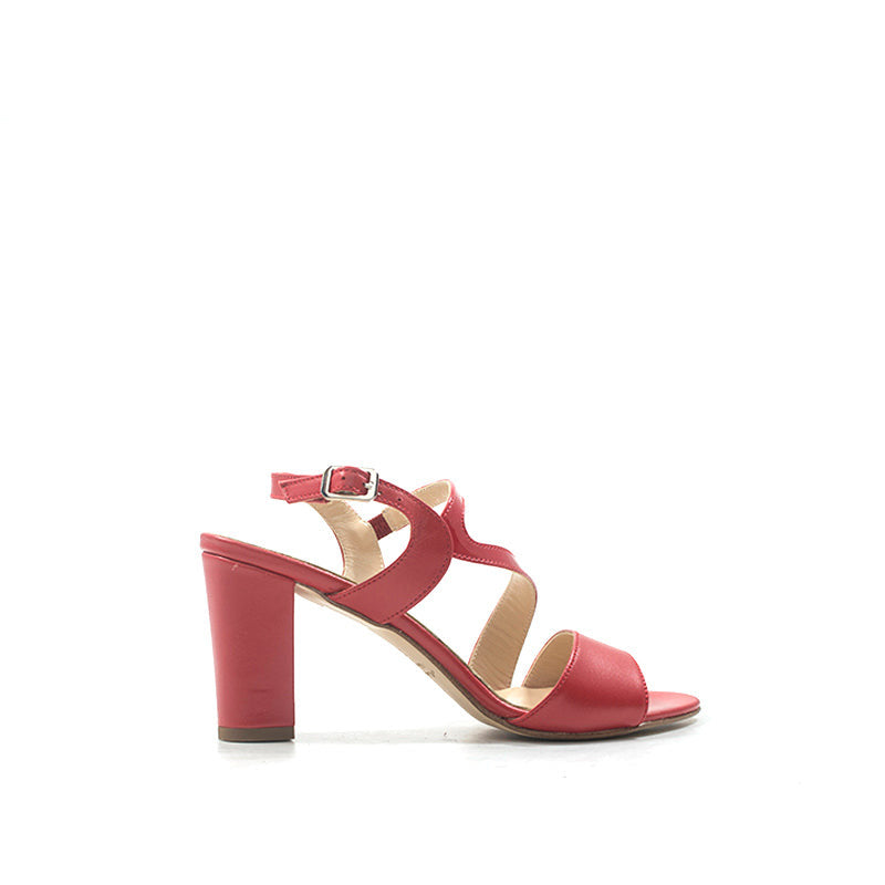 ROBERTA GINEPRI Sandalo alto donna rosso in pelle