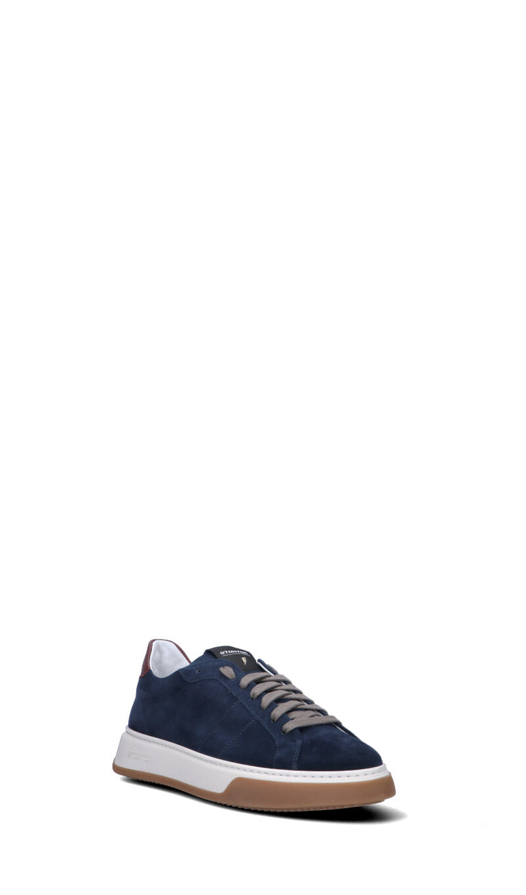 STOKTON Sneaker uomo blu in suede