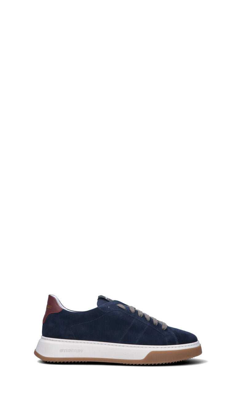 STOKTON Sneaker uomo blu in suede Quellogiusto