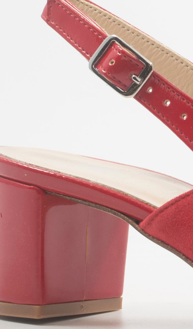 ROBERTA GINEPRI Sandalo alto donna rosso in pelle