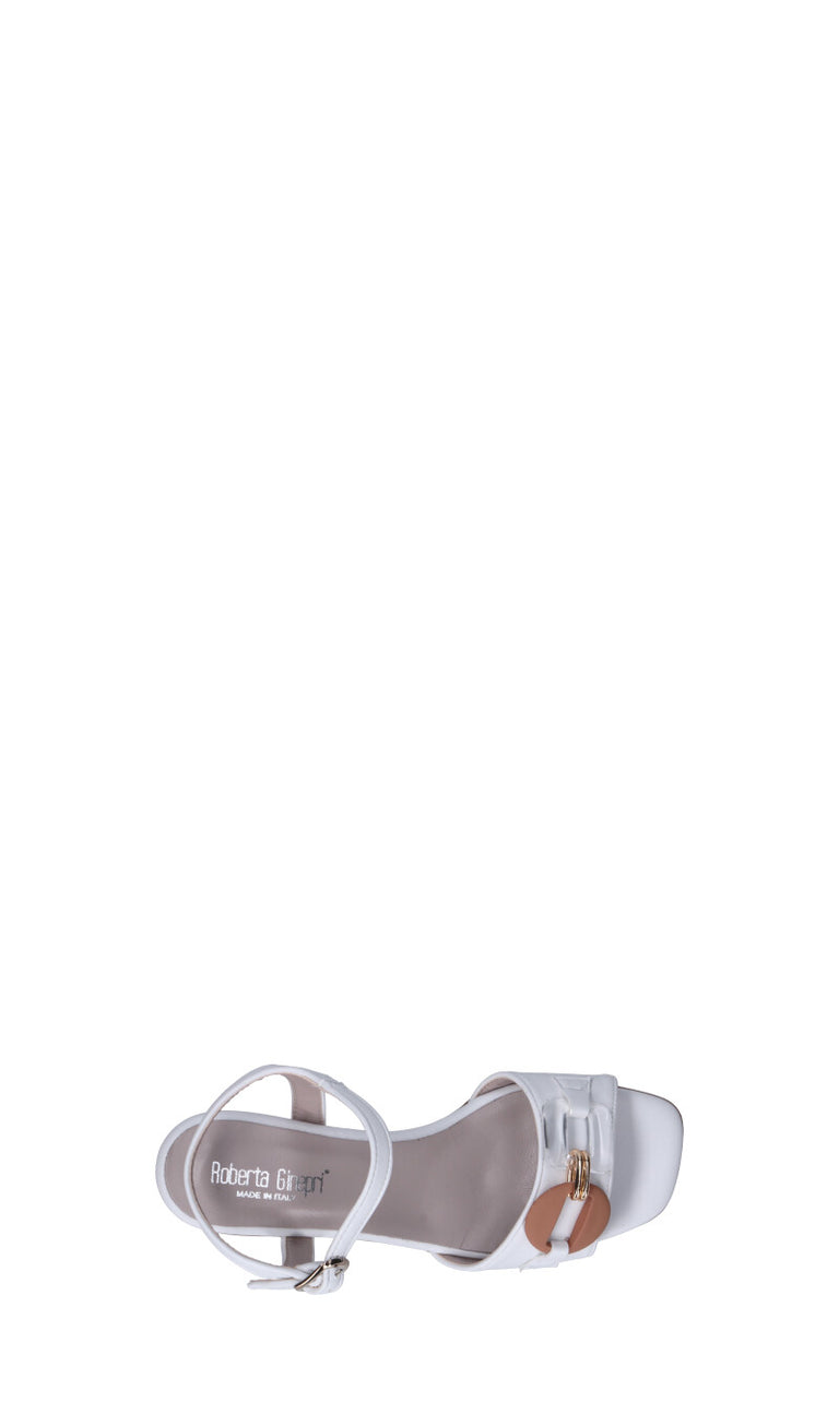 ROBERTA GINEPRI Sandalo donna bianco in pelle