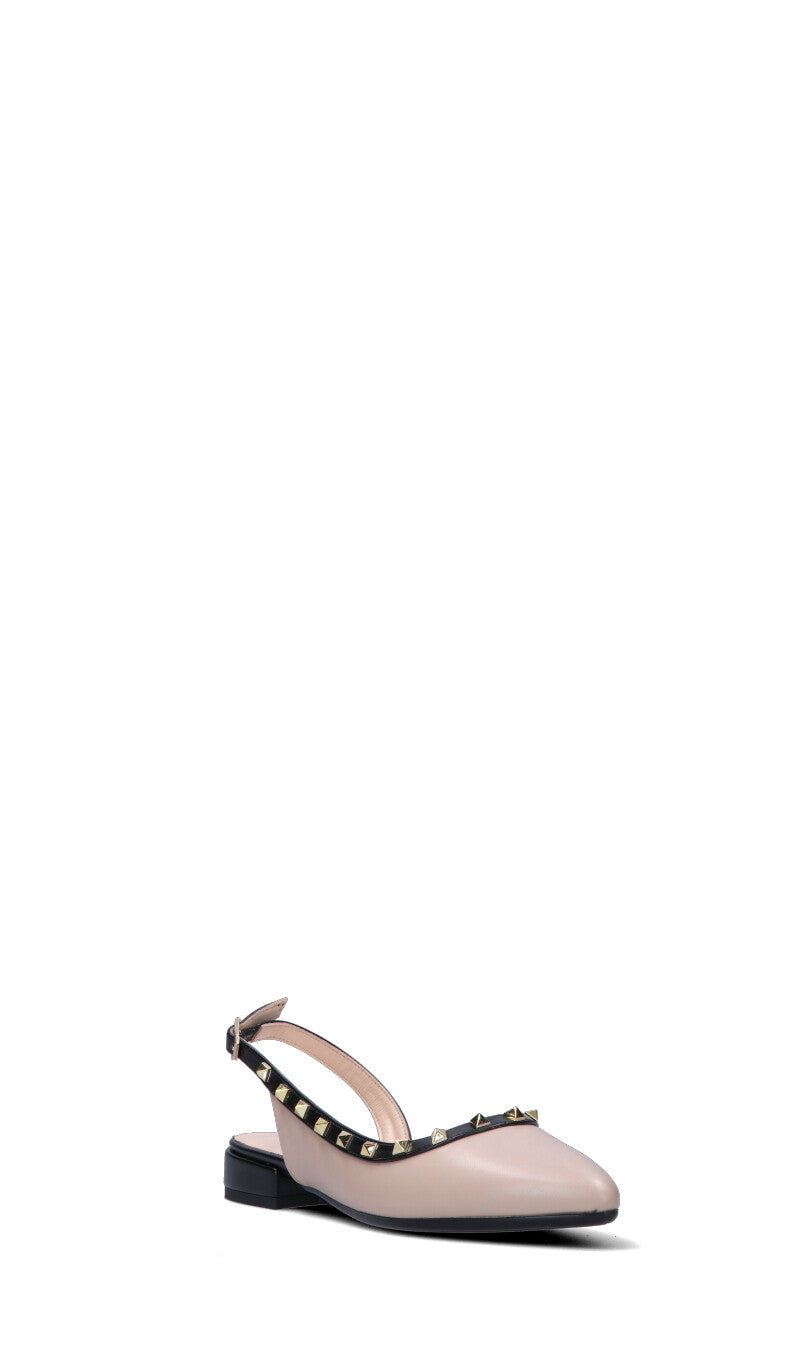 PERLAMARINA Slingback donna beige/nera