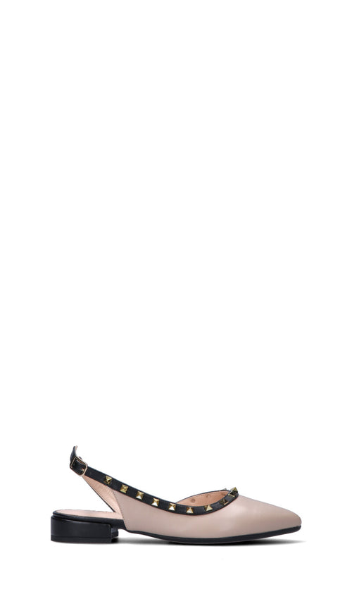 PERLAMARINA Slingback donna beige/nera