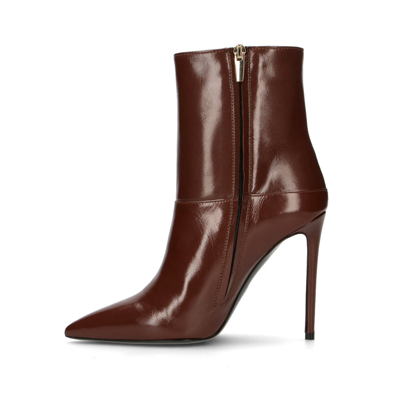 WO MILANO Tronchetto donna marrone in pelle