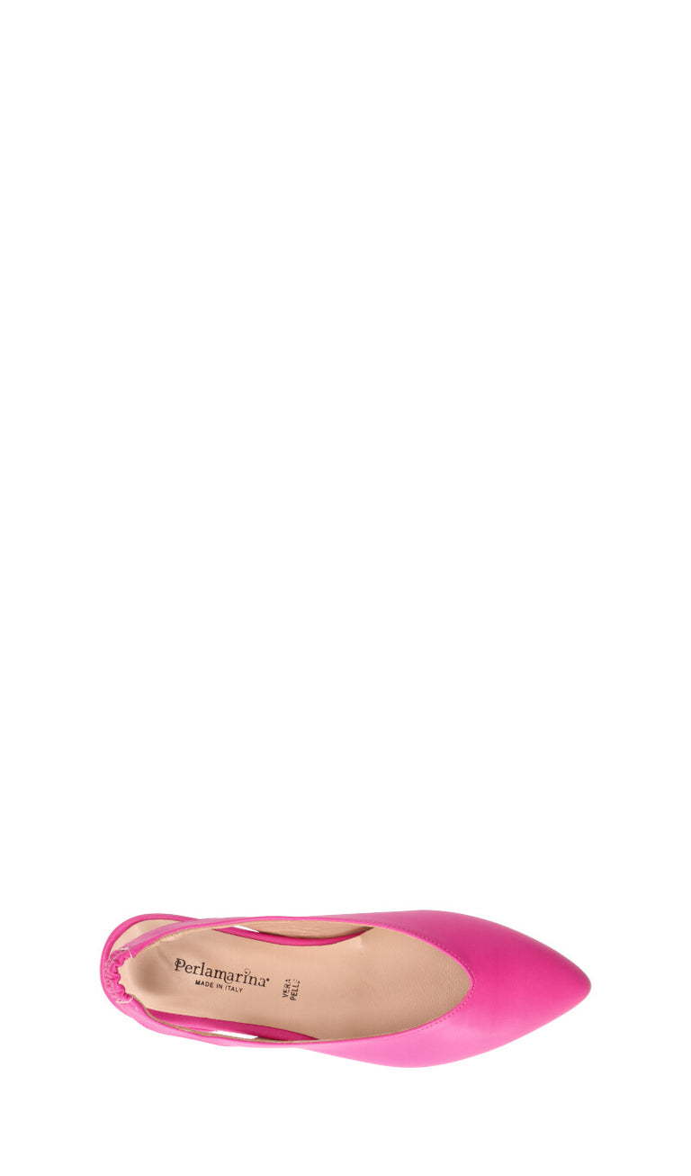 PERLAMARINA Slingback donna rosa in pelle