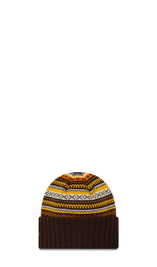 NEW ERA - Berretto donna 'Fair Isle' marrone