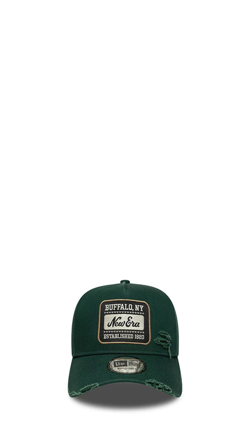 NEW ERA Cappello 'Buffalo' distressed verde