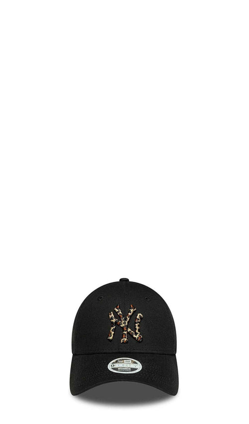 NEW ERA 9FORTY WOMEN Capello 'NY Yankees' nero con logo leopardato