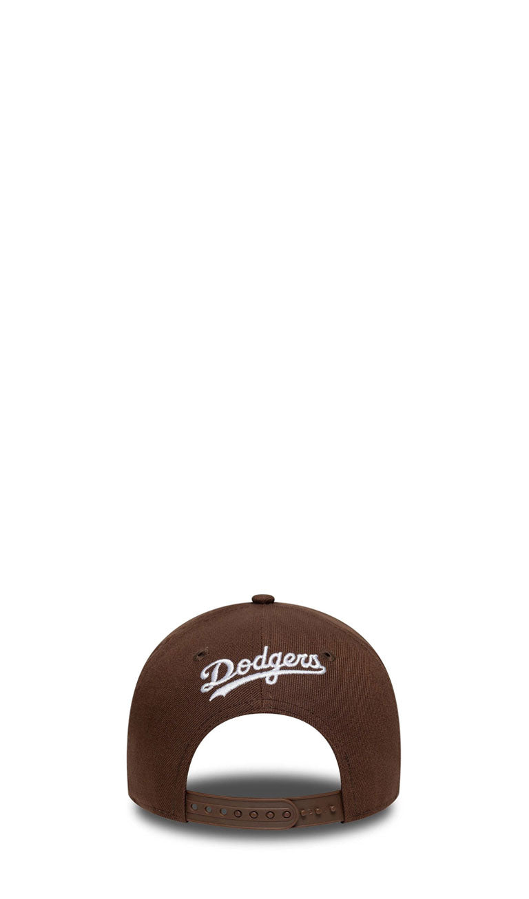 NEW ERA E-FRAME Cappello 'LA Dodgers' unisex marrone con scritta sul retro