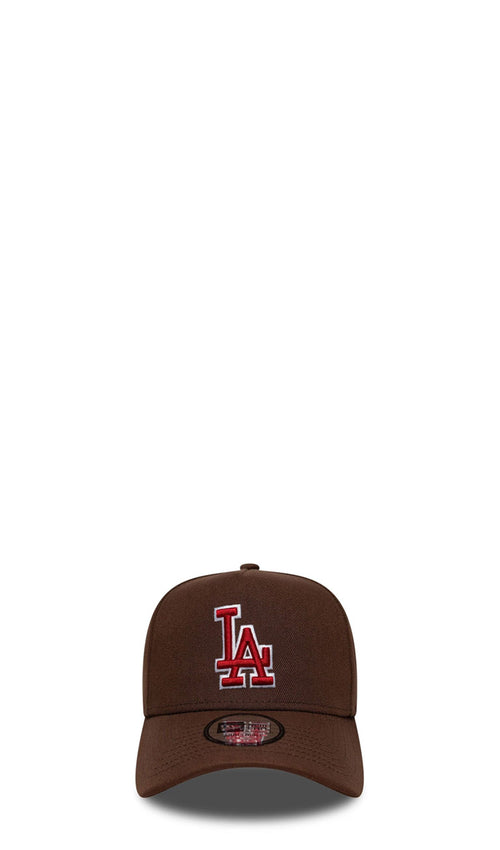 NEW ERA E-FRAME Cappello 'LA Dodgers' unisex marrone con scritta sul retro