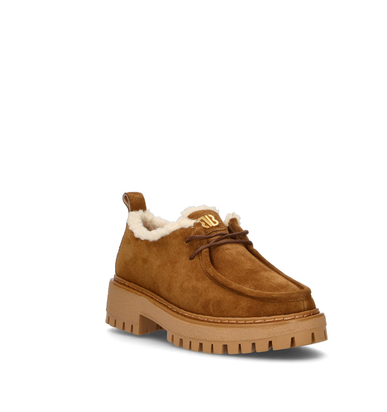BIBI LOU Stringata donna cuoio in suede