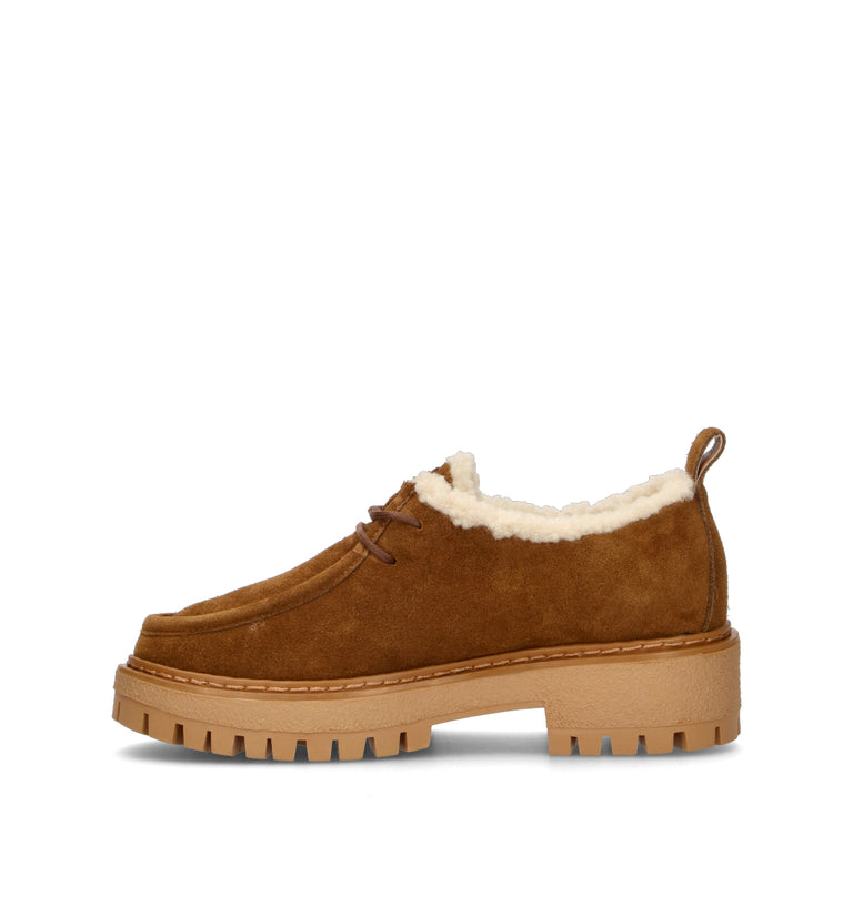 BIBI LOU Stringata donna cuoio in suede