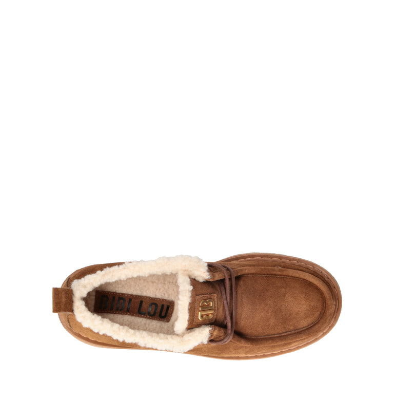 BIBI LOU Stringata donna cuoio in suede