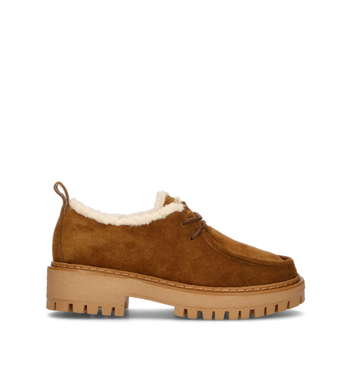 BIBI LOU Stringata donna cuoio in suede