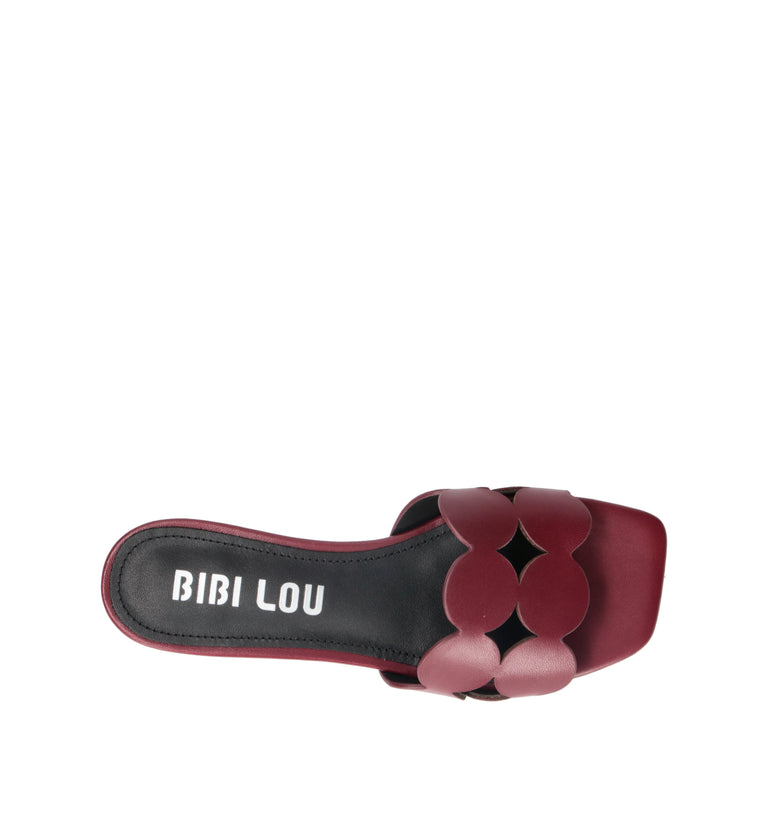 BIBI LOU Ciabatta donna burgundy in pelle