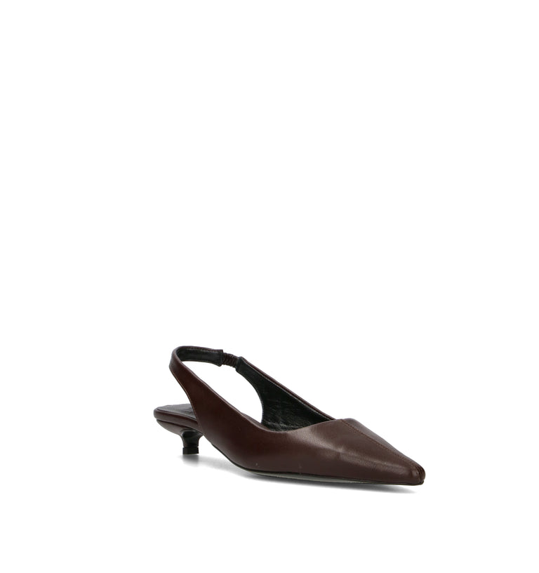 PIXY Slingback donna marrone in pelle