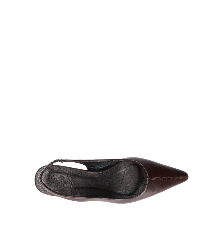 PIXY Slingback donna marrone in pelle