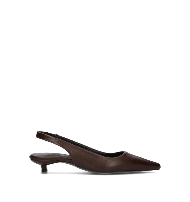 PIXY Slingback donna marrone in pelle