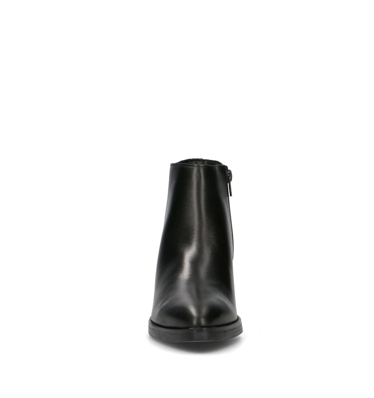 VARIOPINTO Tronchetto donna nero in pelle