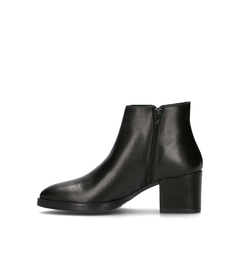 VARIOPINTO Tronchetto donna nero in pelle