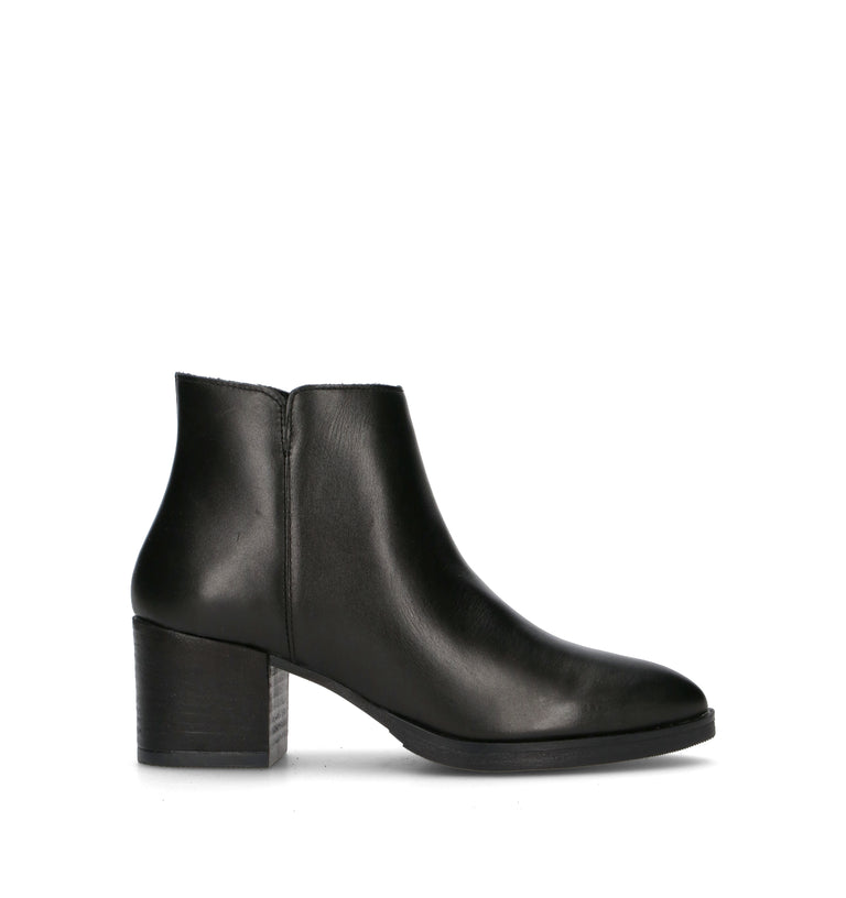 VARIOPINTO Tronchetto donna nero in pelle