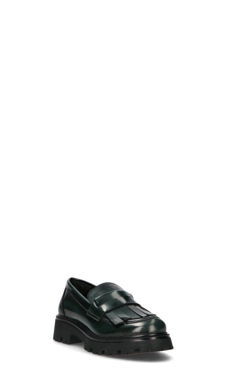 REBECCA VAN DICK Mocassino donna verde in pelle