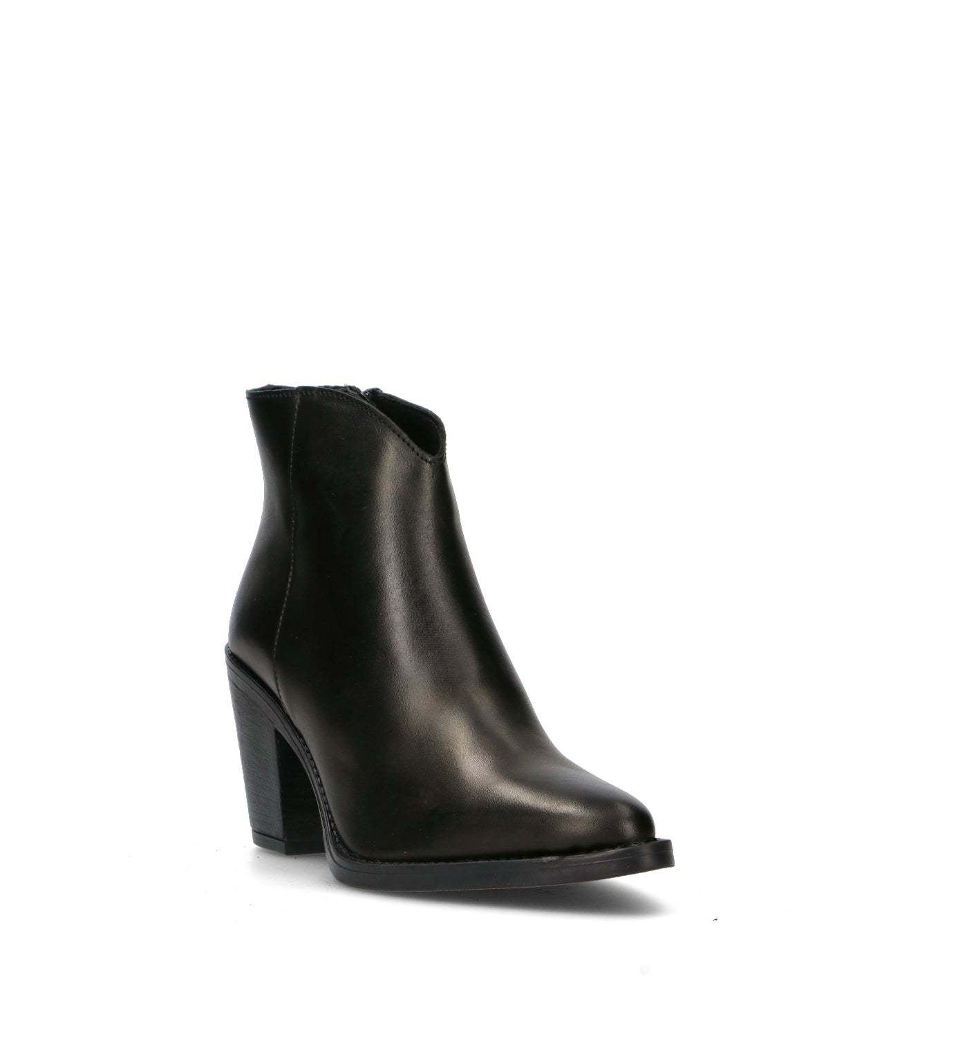VARIOPINTO Tronchetto donna nero in pelle