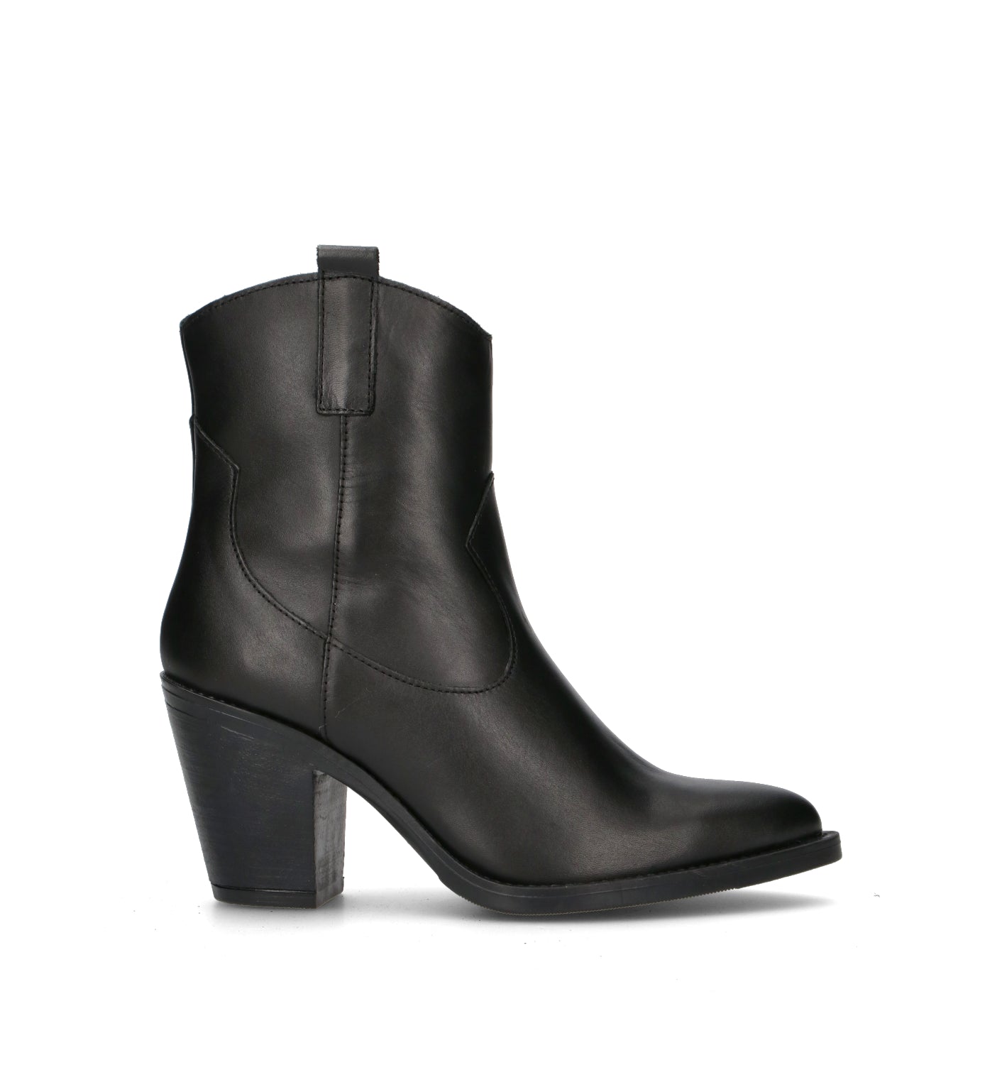 VARIOPINTO Tronchetto donna nero in pelle