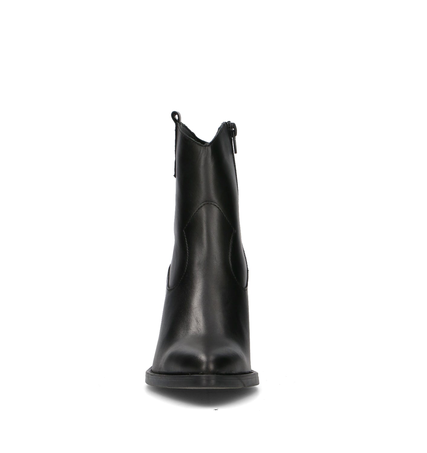 VARIOPINTO Tronchetto donna nero in pelle