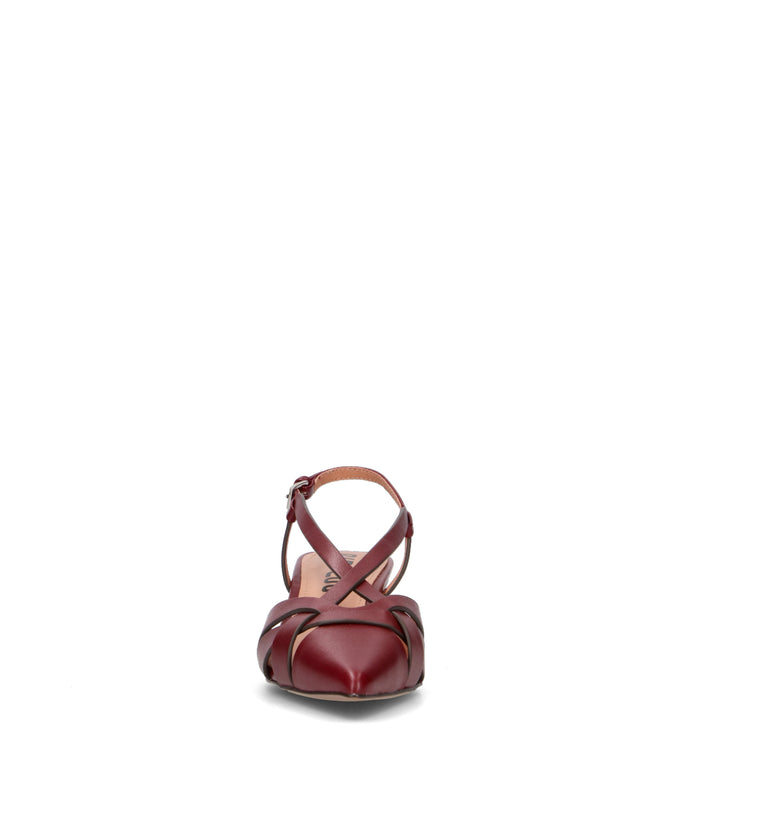 BIBI LOU Slingback donna burgundy in pelle