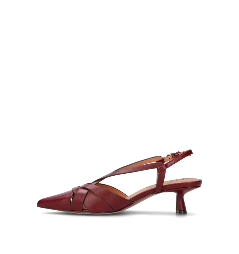 BIBI LOU Slingback donna burgundy in pelle