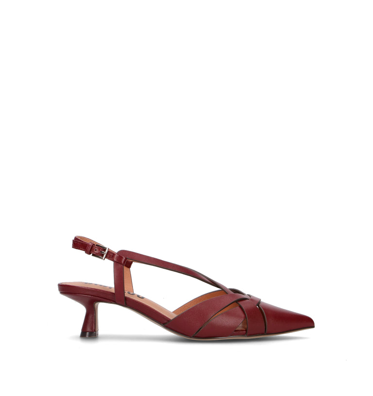 BIBI LOU Slingback donna burgundy in pelle