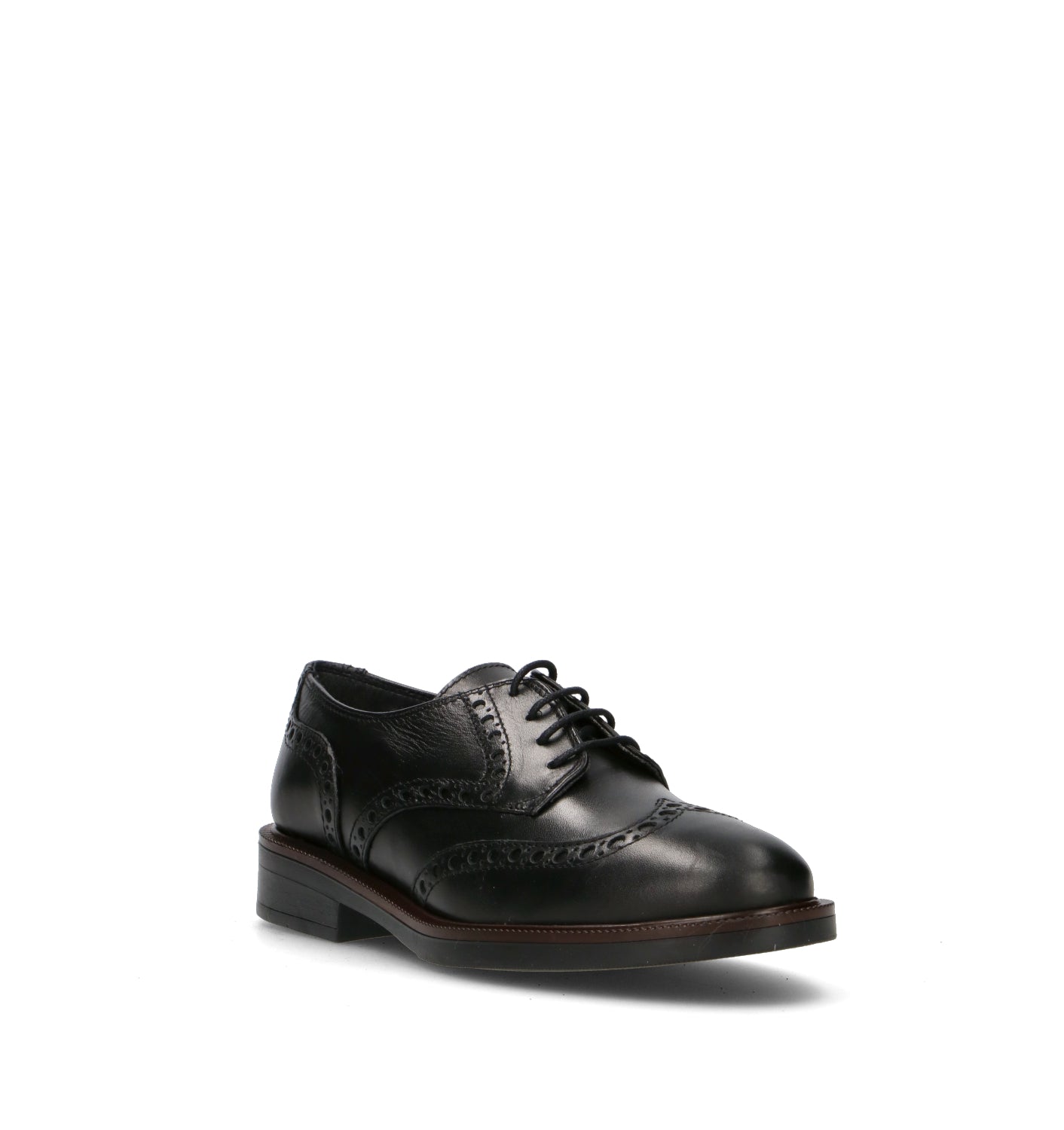 VARIOPINTO Stringata donna nera in pelle