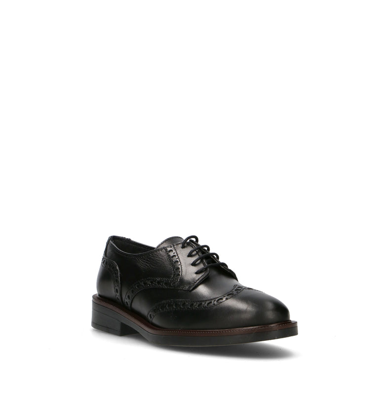 VARIOPINTO Stringata donna nera in pelle