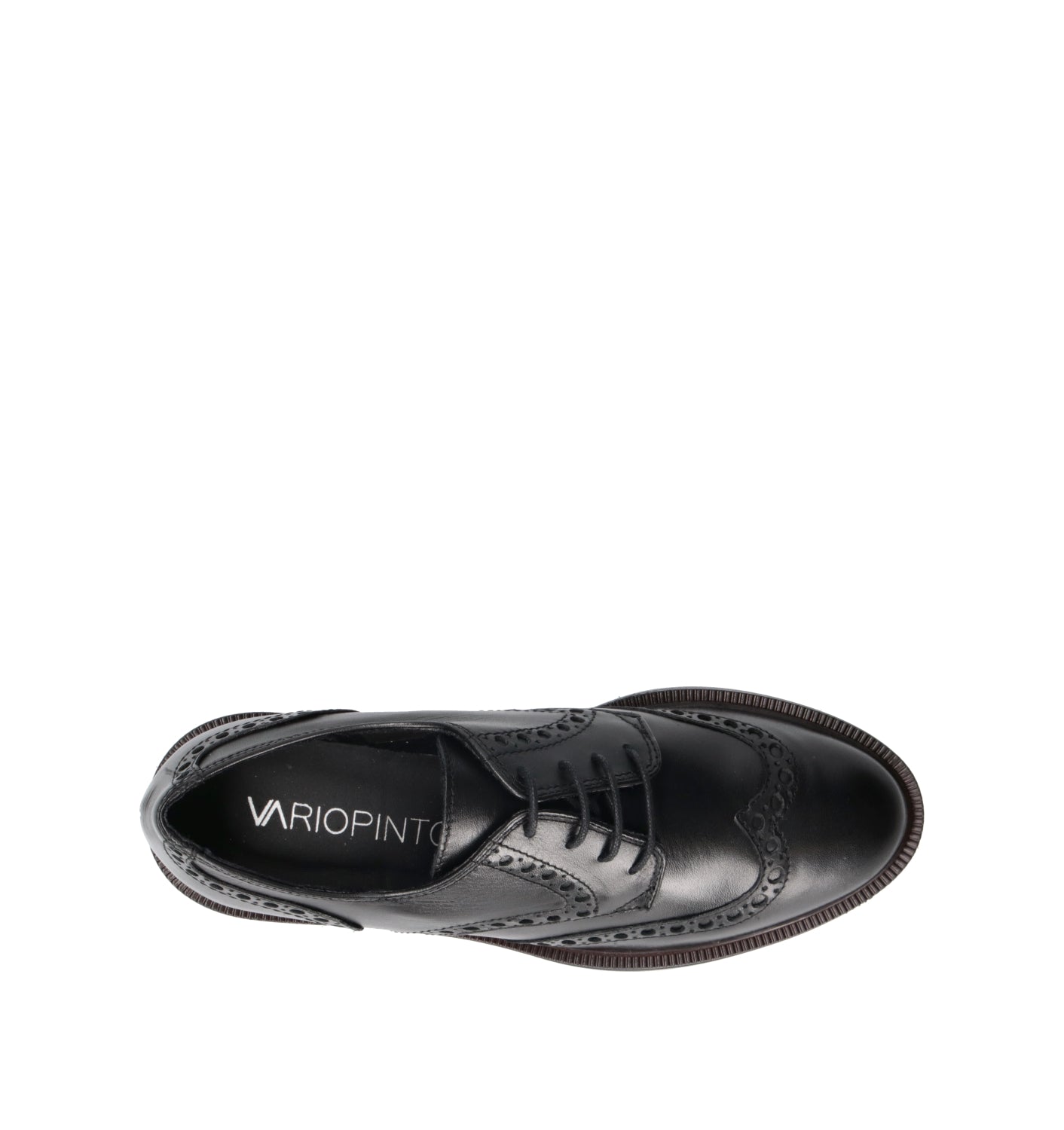 VARIOPINTO Stringata donna nera in pelle